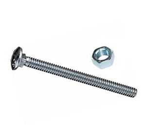 Perno coche 1/4'' x 2 1/2'' zincado con tuerca blister 4 unidades Imporper