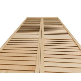 Set Puerta de clóset celosía plegable 60x200 cm Pino Radiata