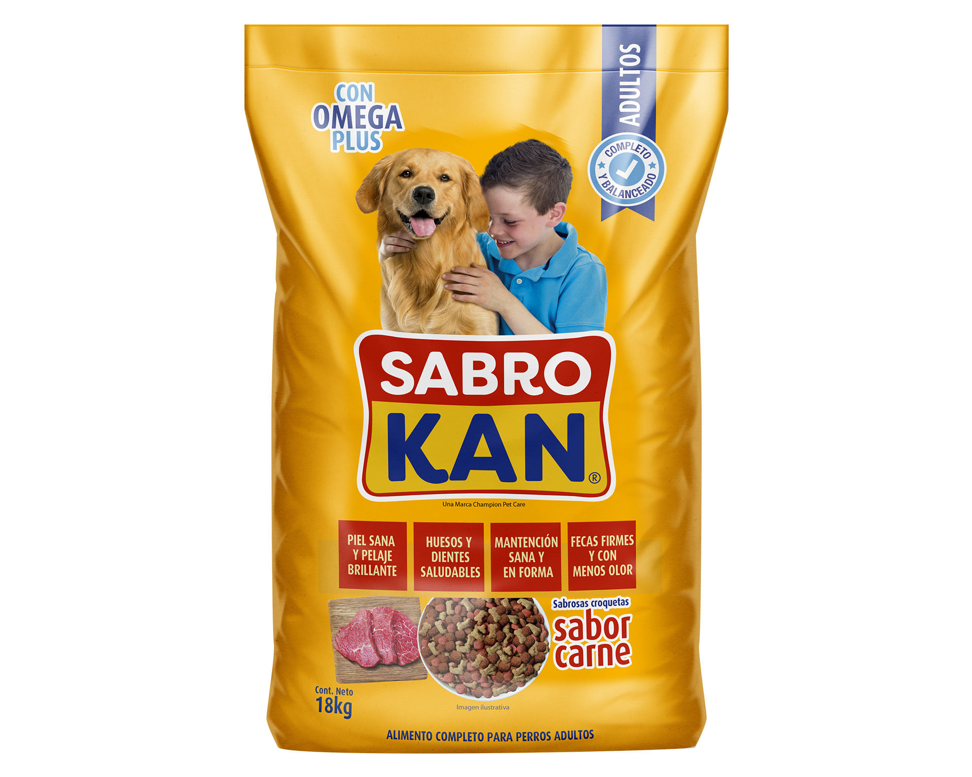Alimento seco para perros sabor Carne 18 kg a $18.990