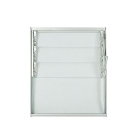 Ventana Aluminio 46x55 cm Corredera Curva Mate con Celosía