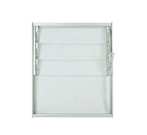 Ventana Aluminio 46x55 cm Corredera Curva Mate con Celosía