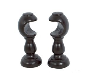 Soporte 28 mm simple nogal 2 unidades Cotidiana