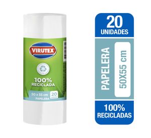 Bolsa basura blanca 50 x 55 cm 20 unidades Virutex
