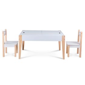 Set mesa infantil + 2 sillas Santino natura/blanco