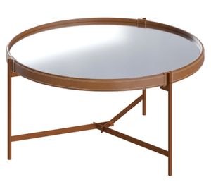 Mesa centro aqua Cooper café 35.5x71x71 cm