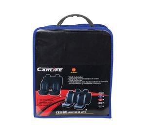 Cubre asientos Sport gris/negro 10 piezas Carlife