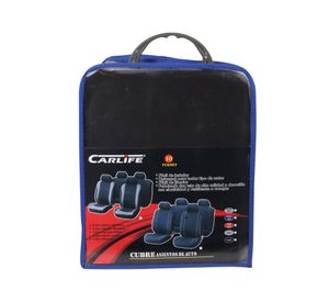 Cubre asientos Sport gris/negro 10 piezas Carlife