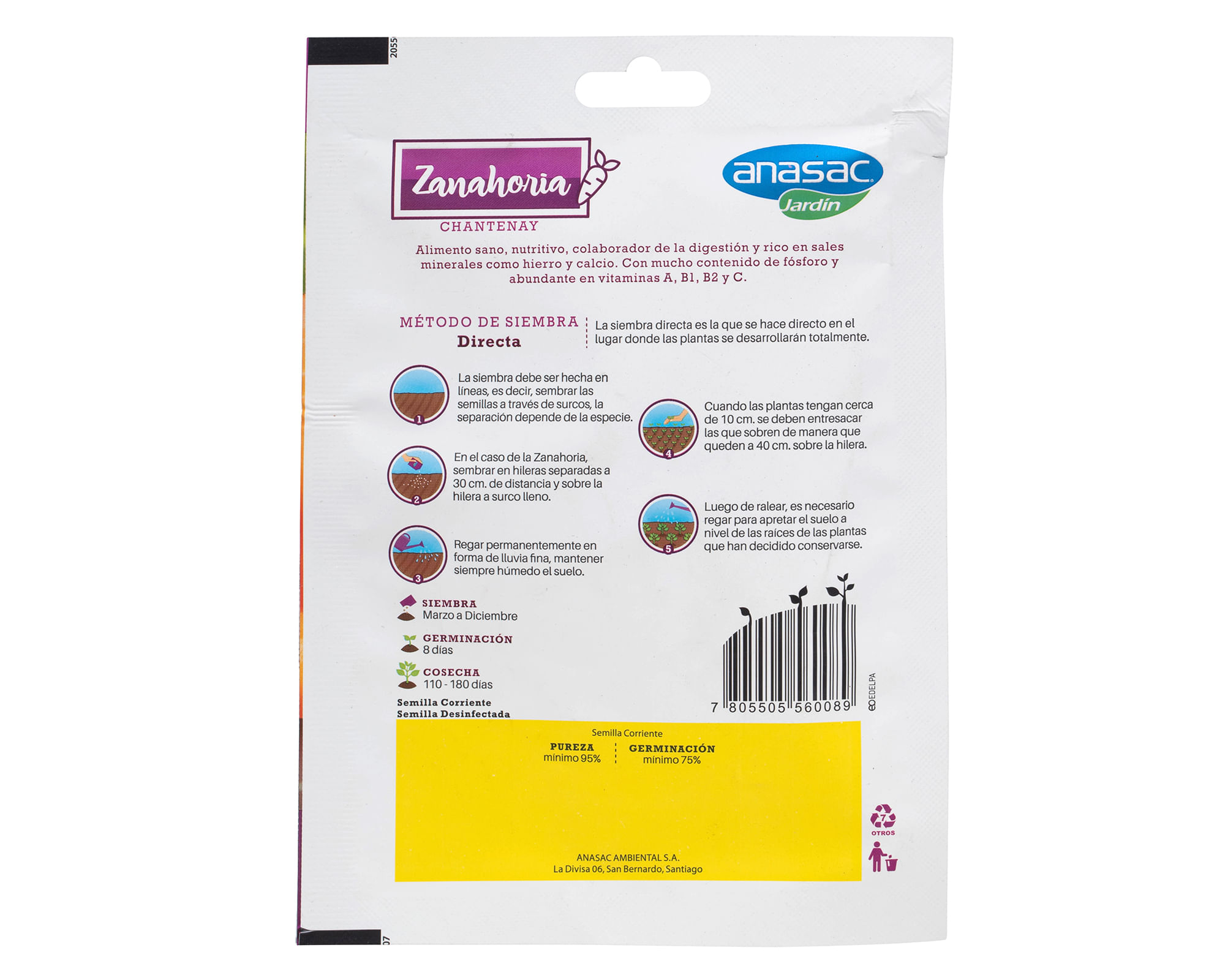 Semillas Zanahoria 5 gr