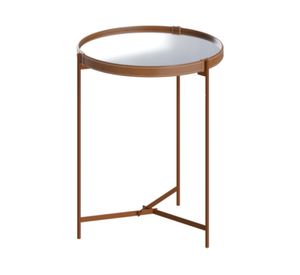 Mesa lateral Aqua Cooper café 70.5x57x57 cm