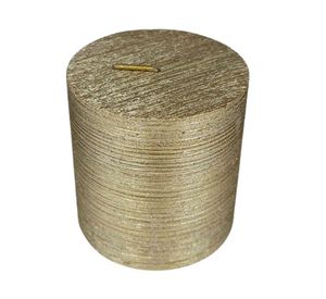 Vela Pilar dorado 7.5x7 cm