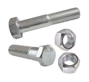 Perno hexagonal 8.8 métrico con tuerca M8-1.25x50 mm ZBR 2 unidades