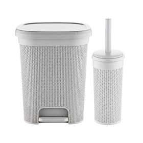 Basurero + escobilla WC diamante