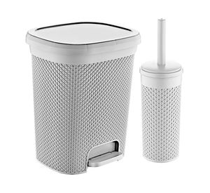 Basurero + escobilla WC diamante