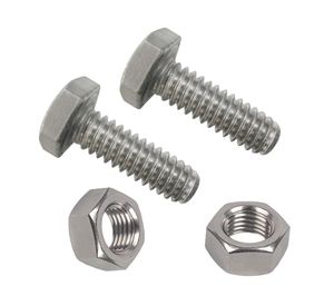 Perno hexagonal métrico inox con tuerca M5x30 mm 2 unidades