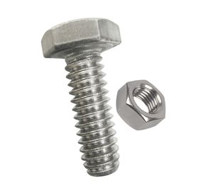 Perno hexagonal métrico inox con tuerca M5x30 mm 2 unidades