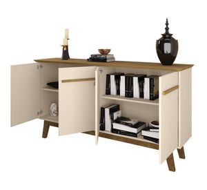 Buffet 4 puertas Opala blanco invierno/canela