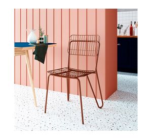 Silla comedor acero Luxo oro envejecido