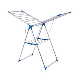 Tendedero plegable 14 m aluminio blanco