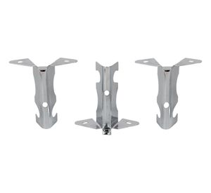 Soporte simple cromado 3 unidades Metalhsa