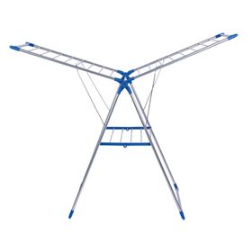 Tendedero plegable 14 m aluminio blanco