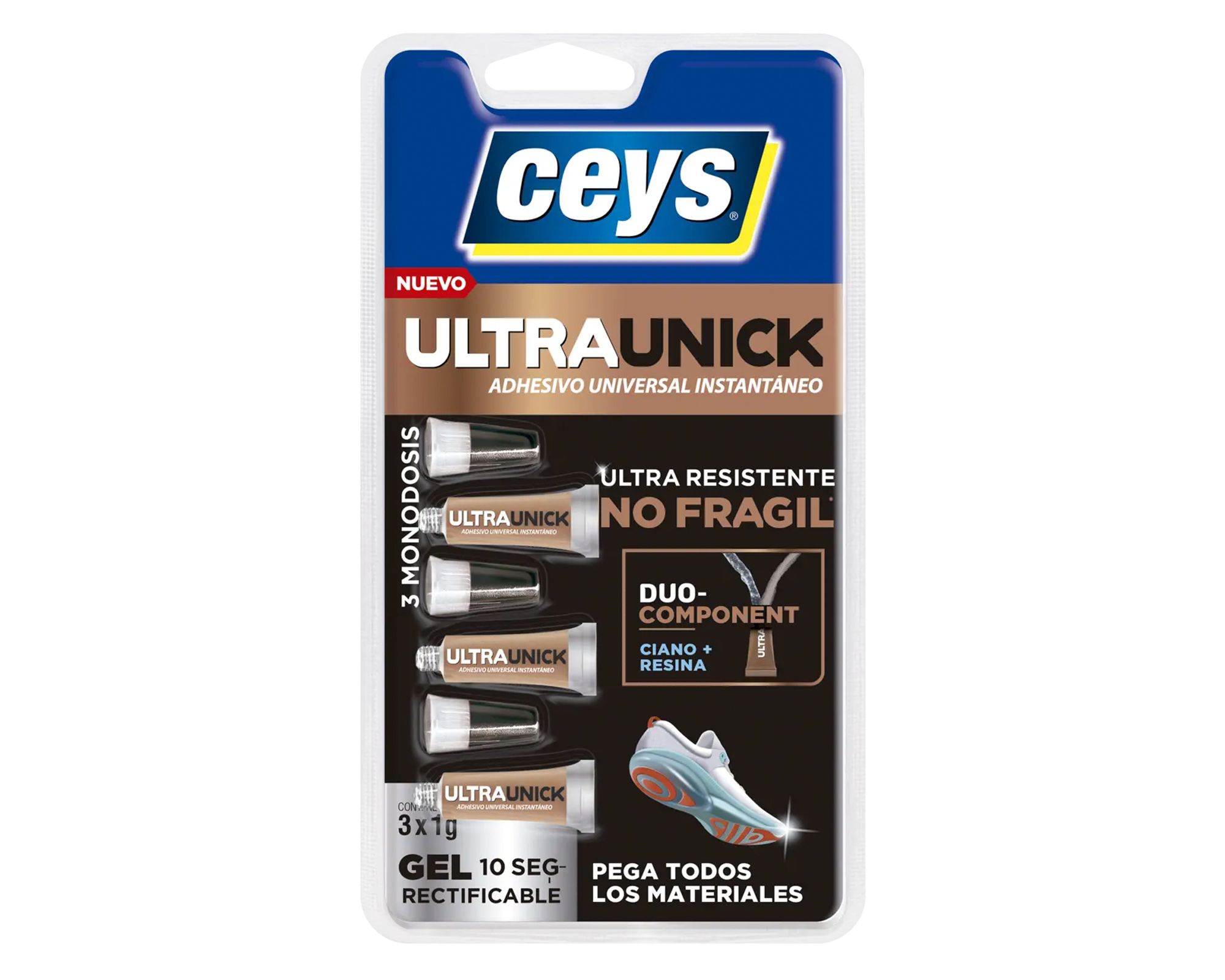 Adhesivo instantáneo Ultraunick gel monodosis 3x1 g
