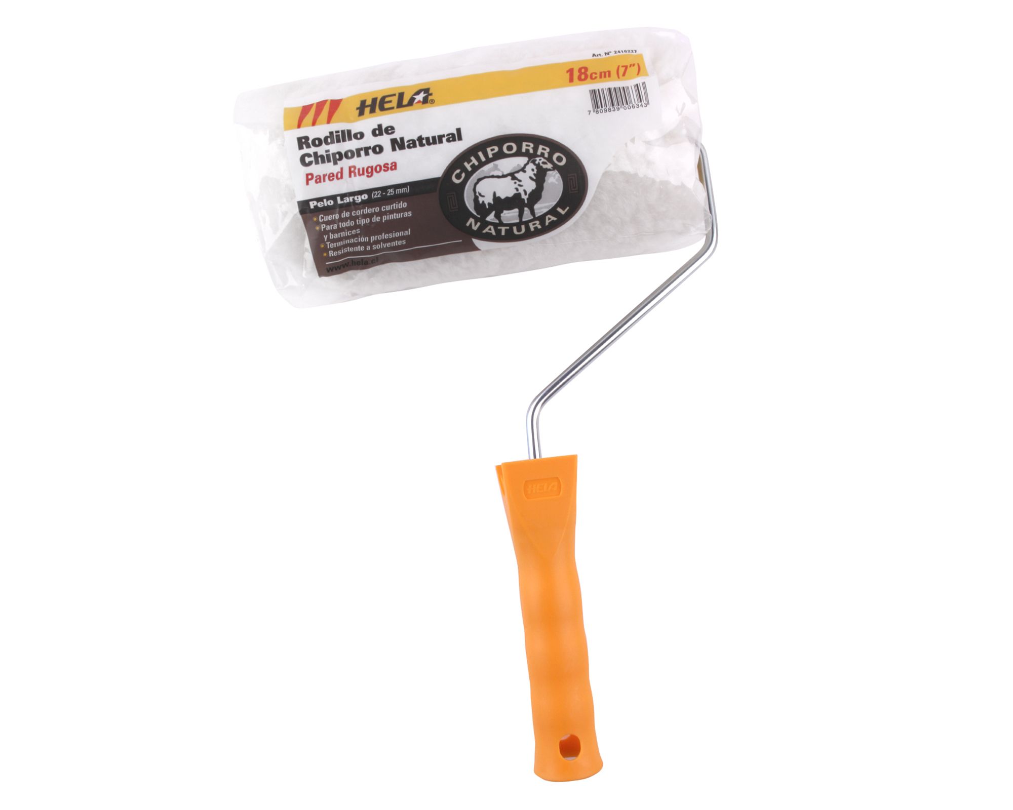 Rodillo 18cm Chiporro Pelo Largo Natural Hela