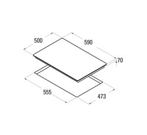 Encimera a Gas 4 quemadores GHI 604 A gris Cata