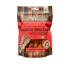 Snack perro Brochetas triple sabor 100 g