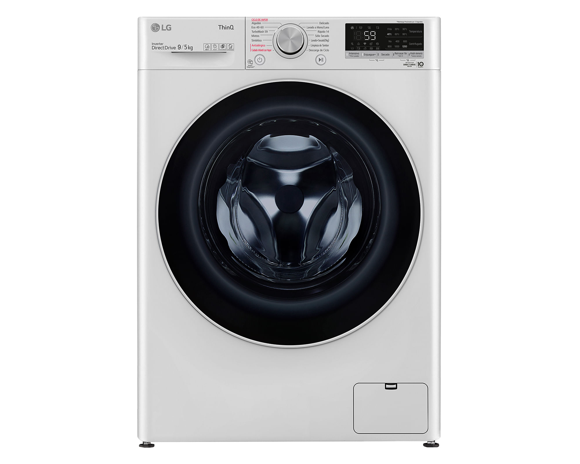LG Lavadora/secadora carga frontal 9 kg/5 kg WD9WVC4S6