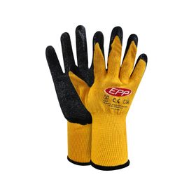Guante palma látex amarillo/negro EPP
