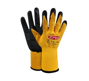 Guante palma látex amarillo/negro EPP