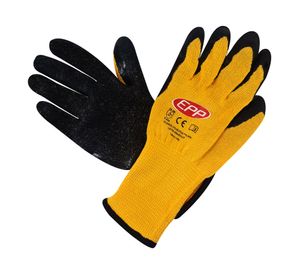 Guante palma látex amarillo/negro EPP