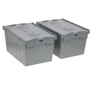 Set caja organizadora 2 piezas gris