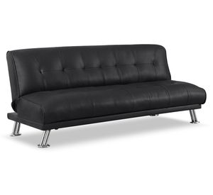 Futón 3 cuerpos Siena II PU negro