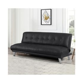 Futón 3 cuerpos Siena II PU negro