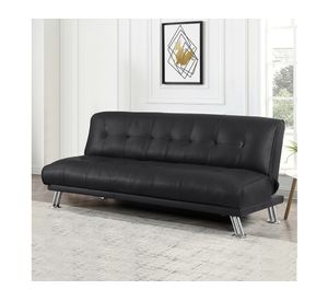 Futón 3 cuerpos Siena II PU negro