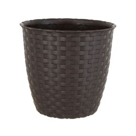 Macetero 18 cm ratán marrón Reyplast