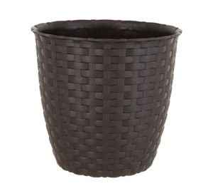 Macetero 18 cm ratán marrón Reyplast