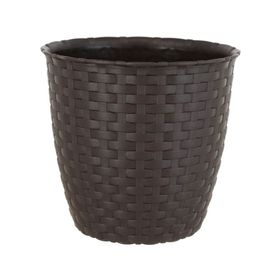 Macetero 33 cm ratán marrón Reyplast