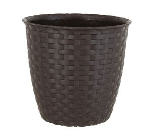 Macetero 33 cm ratán marrón Reyplast