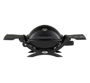 Parrilla a gas 1 quemador Q1200 negro + carro base Weber