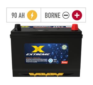 Batería 90AH 750CCA izquierdo MF105D31L Extreme.