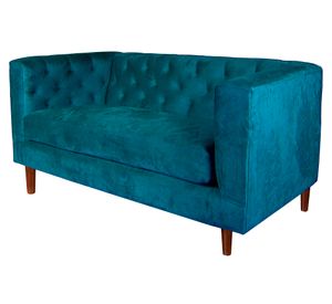 Sofá 2 cuerpos Brescia azul petróleo