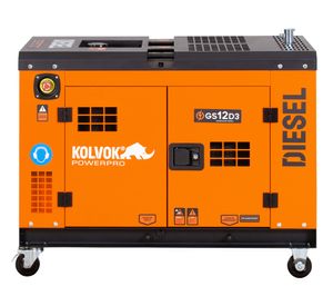 Generador eléctrico a diésel trifásico 9600W GS12D3 Kolvok