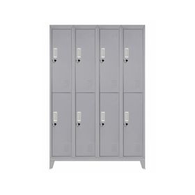Locker 4 cuerpos 8 puertas gris Maletek