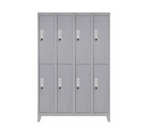 Locker 4 cuerpos 8 puertas gris Maletek
