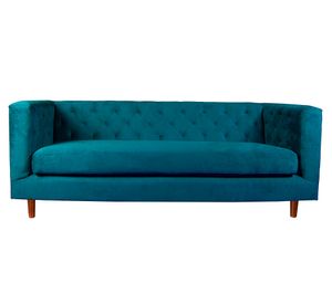Sofá 3 cuerpos Brescia azul petróleo