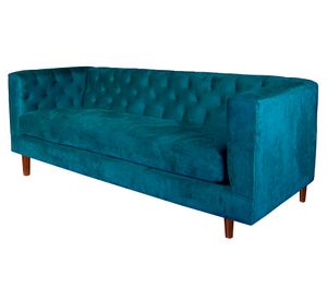 Sofá 3 cuerpos Brescia azul petróleo