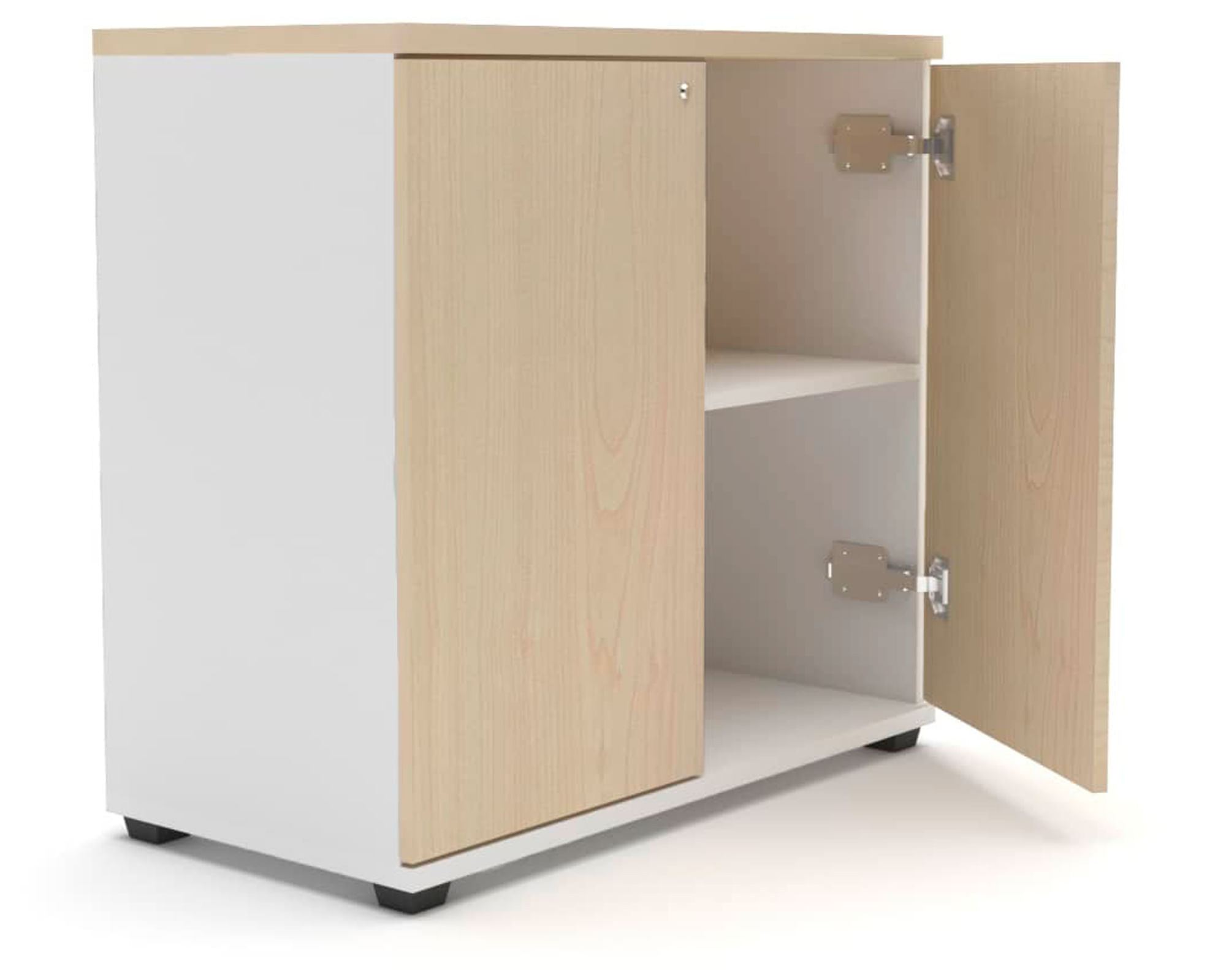 Gabinete Bajo Office Natural/Blanco