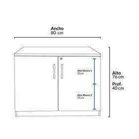 Gabinete bajo Office natural/blanco Form Office